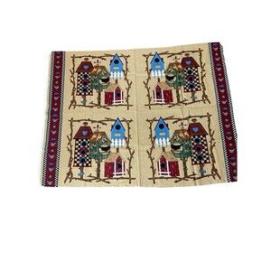 Springs Industries Home Sweet Home Birdhouse Fabric Vintage